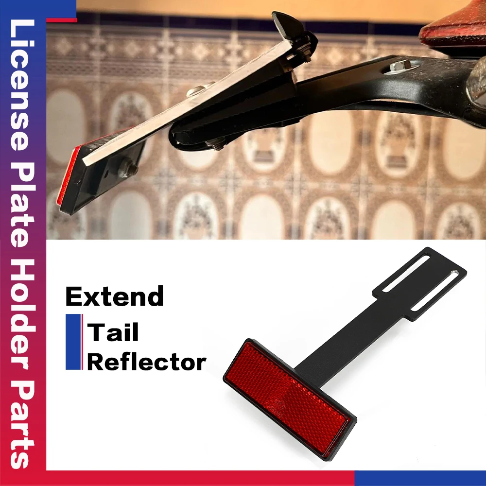

Universal Motorcycle Fender Eliminator Accessories License Plate Holder Part Extend Tail Reflector Turn Signal Led license Light