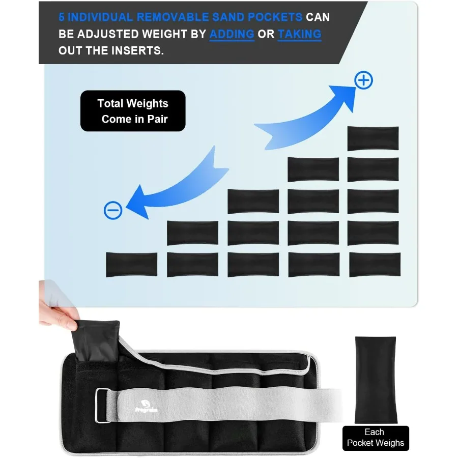 6 lbs each( 12 lbs pair)Adjustable Ankle Weights with Removable Weight for Jogging, Gymnastics, Aerobics, Physical Therapy