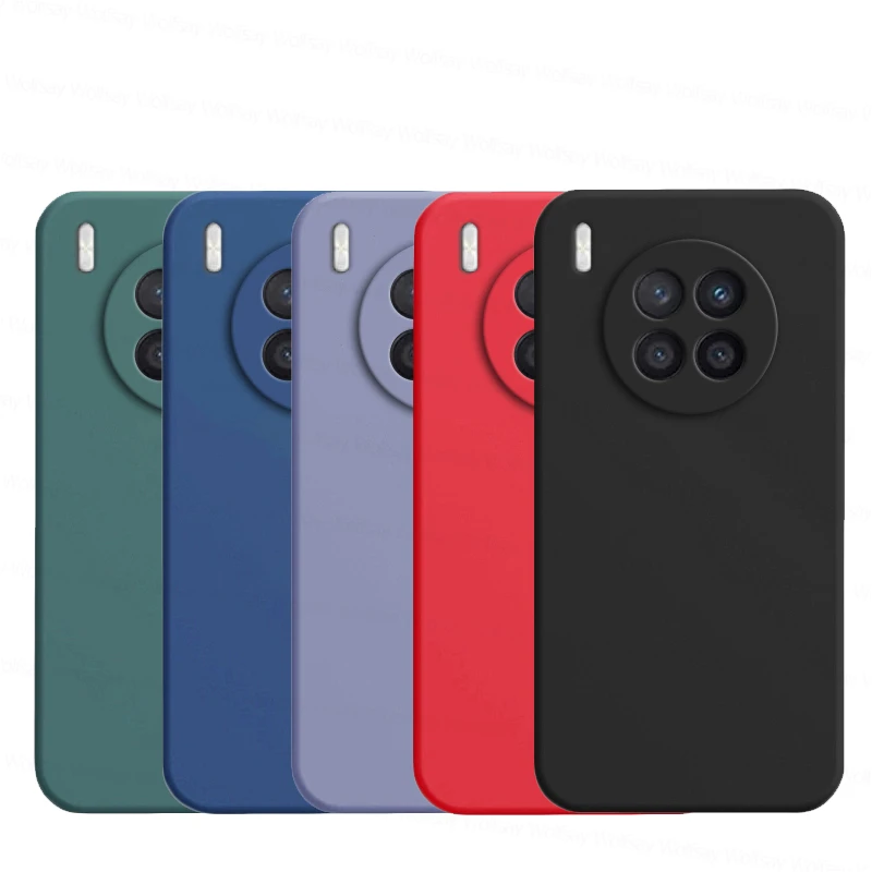 kwmobile Custodia Compatibile con HONOR 50 Lite Cover - Back Case per Smartphone in Silicone TPU - Protezione Gommata - nero
