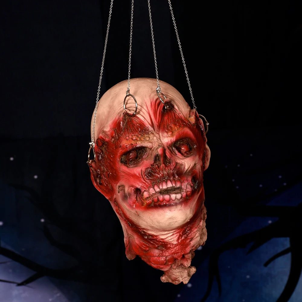 

Halloween Decorations Hanging Ghost Head Haunted House Horror Severed Corpse Men Women Head Frighten Simulation Atmosphere Prop