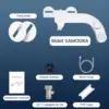SAMODRA Non-Electric Left-Hand Bidet - Self Cleaning Dual Nozzle (Frontal and Rear Wash) Fresh Water Bidet 4