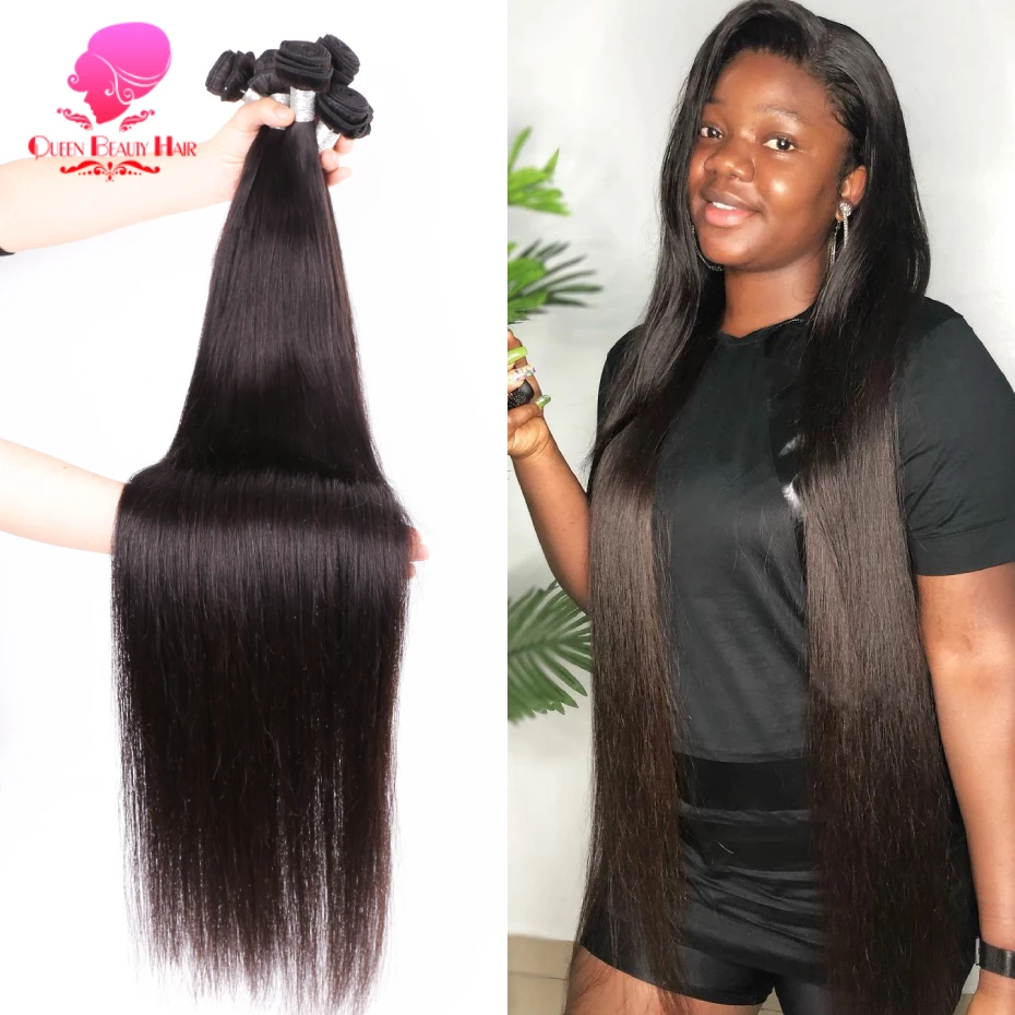30 Inch Bone Straight Human Hair Bundles Raw Hair Vietnam Bundles Natural Black Remy Virgin Human Extensions
