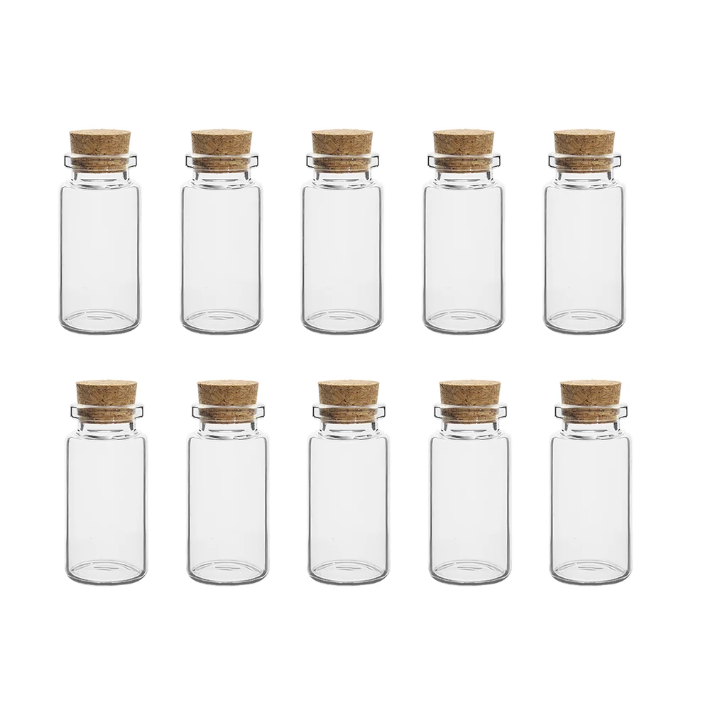MINGZE 20 Stuks 20 ml Glazen Flesjes, Kleine Mini-glazen Fles