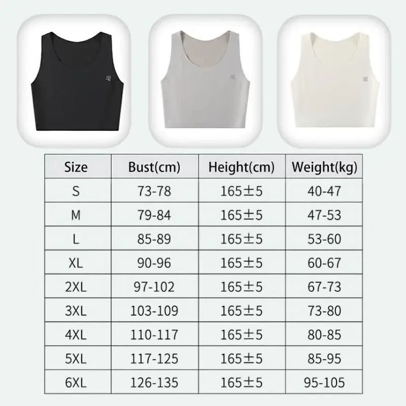 HaleyChan Women's Pullover Chest Binder Invisible Traceless Comfortable Binders Trans Lesbian Tomboy Gay's Underwear Crop Top