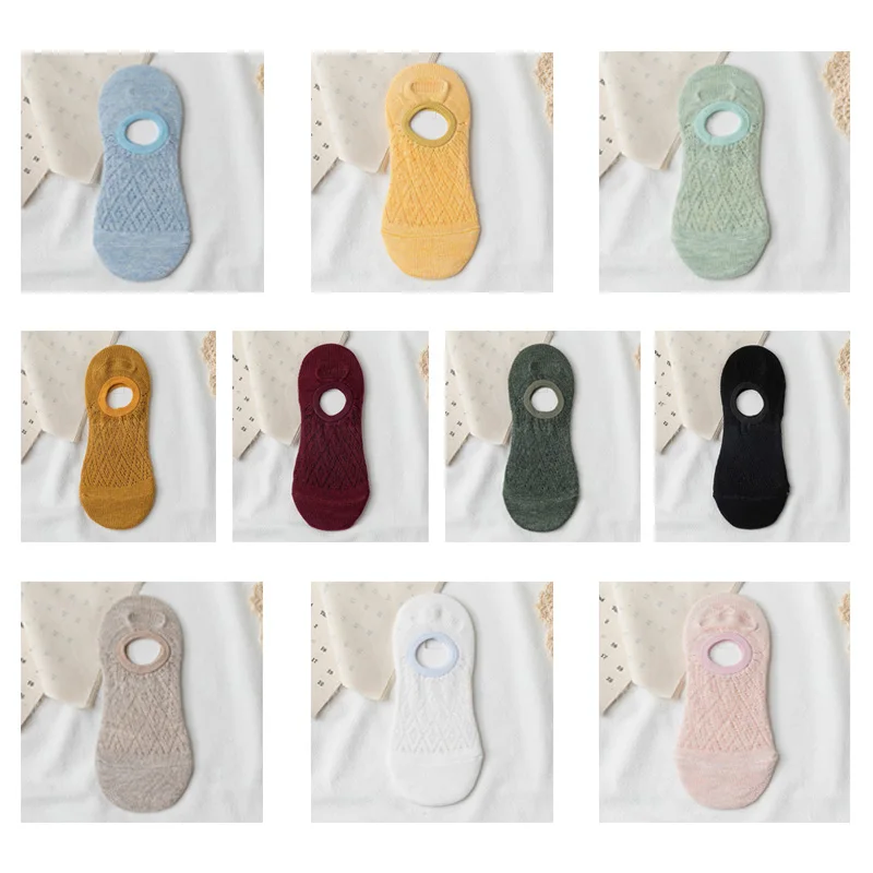 10 Pairs Combed Cotton Japanese Harajuku Women Socks Slippers Summer Fashion Cute Women Casual Socks Size35-40 best no show socks for women Women's Socks