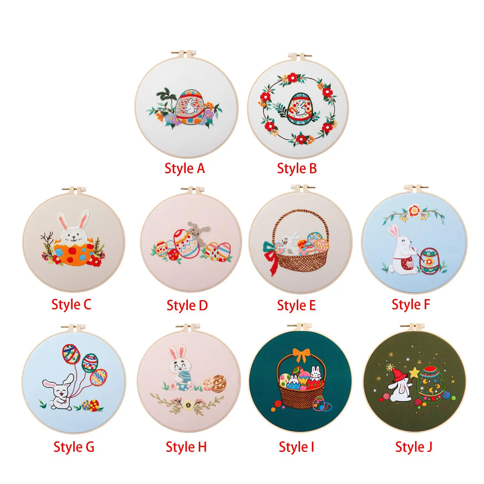 

Стартовый Набор для вышивки Кроликом, Регулируемый Обруч для вышивки ручной работы, пасхальное шитье крестиком, ремесла, аксессуары для домашнего декора, подарок