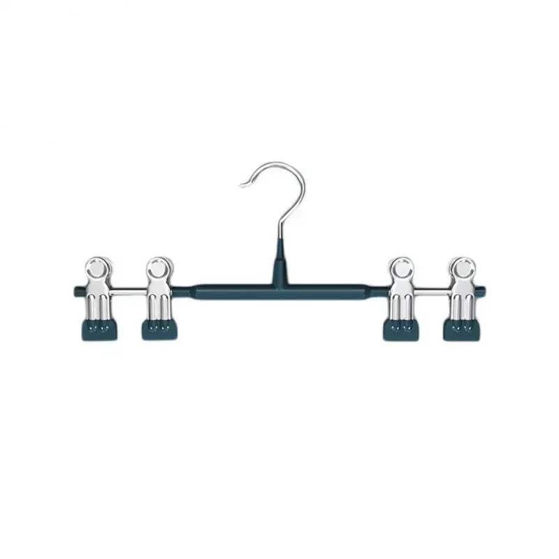 스테인레스 스틸 바지 행어 정리함 옷걸이, 미끄럼 방지 클립, 바지 행거, 속옷 보관 옷장 건조 랙, 1 개, 2 개