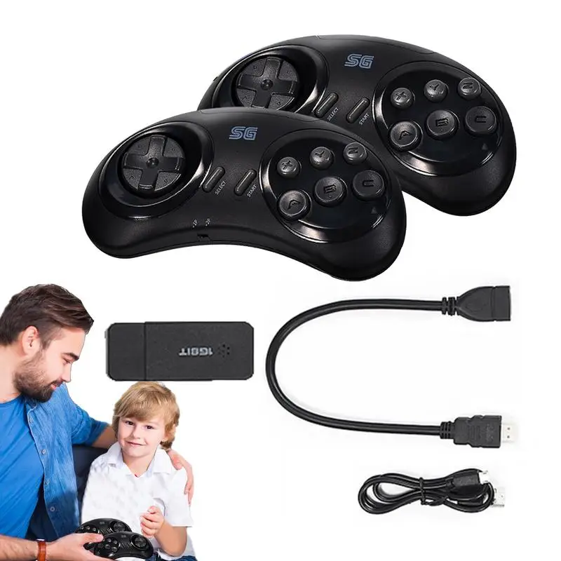 

Wireless Game Controllers Y2 SG 16-bit Classic Retro MD Sega Game Console Wireless Double-player Game Console Controller For Kid