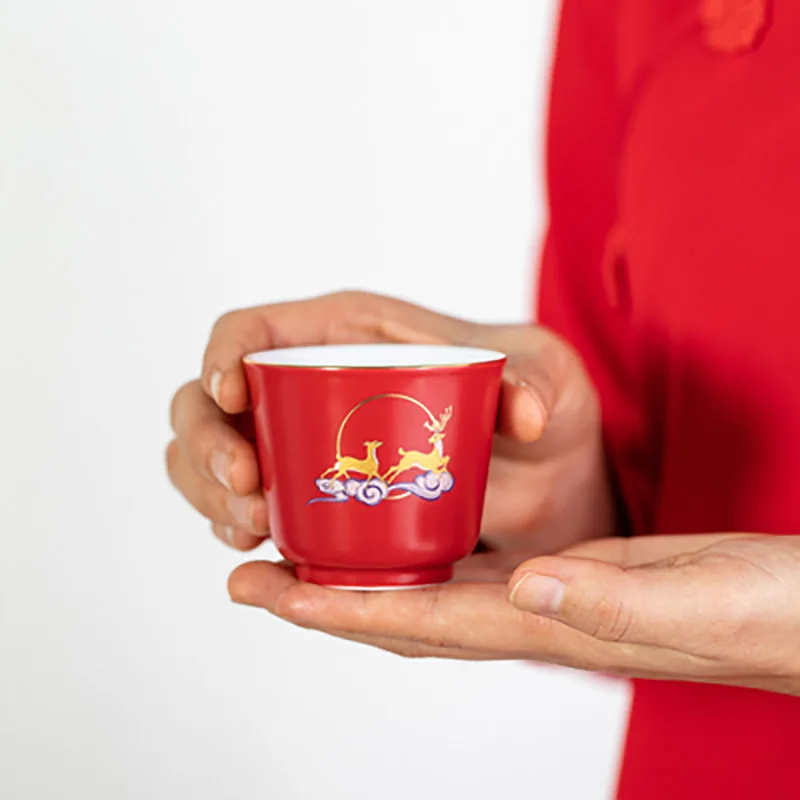 Chinese Traditional Wedding Decoration Supplies, Yi Lu Xiang Ban Porcelain Tea Set, Teapot Tea Cup, Adults Marriage, Newlywed