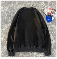 Woman Men Solid Washed Sweatshirt Cotton Acid Wash Hoodies Autumn Warm Crewneck Pullover Fashion Vintage Oversize Female Clothes - Image 2