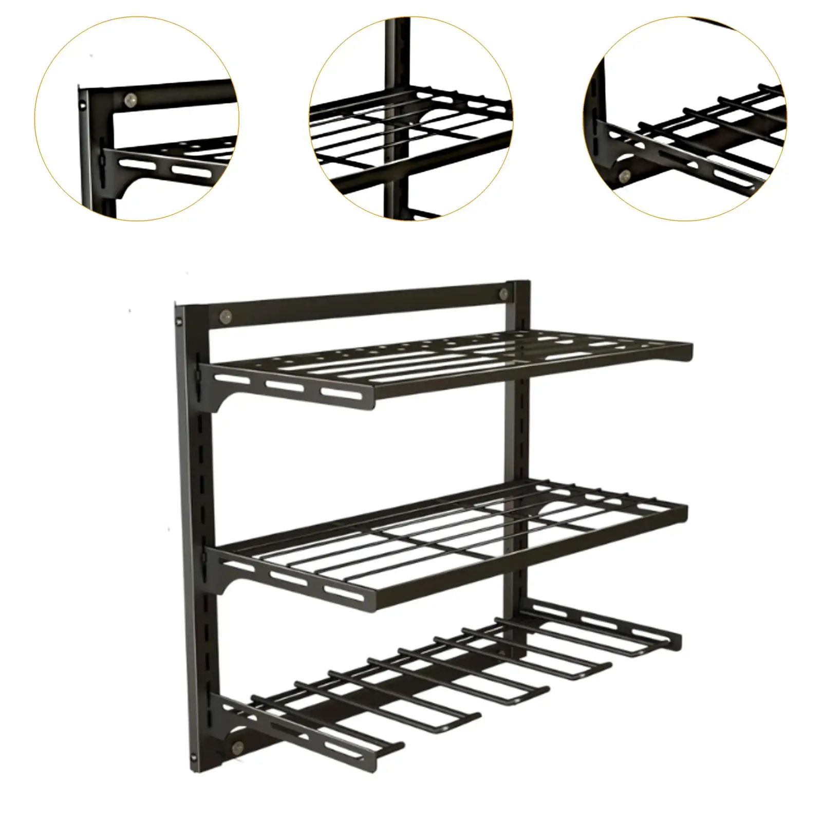 3 Layer/ 2 Layer Wall Mounted Sorting Rack Household Electric Tool Storage Rack For Power Tool Easy Access Display Tool Rack 5
