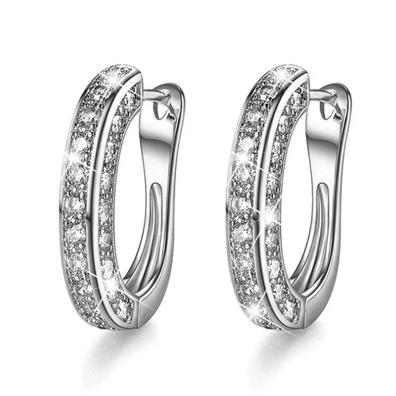 Clip Earrings Delysia King Three-sided Earcuff Luxury Rhinestone Girls Clip on Earrings