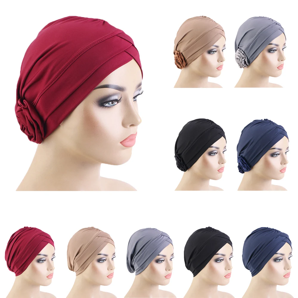 

New Underscarf Cross Inner Hijab Hat Women Chemo Cap Muslim Headscarf Beanies Bonnet Hair Loss Head Wrap Headwear Turbante Mujer