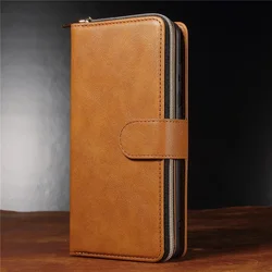 Elegant Leather Zipper Wallet Case - Premium Phone Cover with Wallet Functionality - Samsung A16 (4G 5G) (Brown)