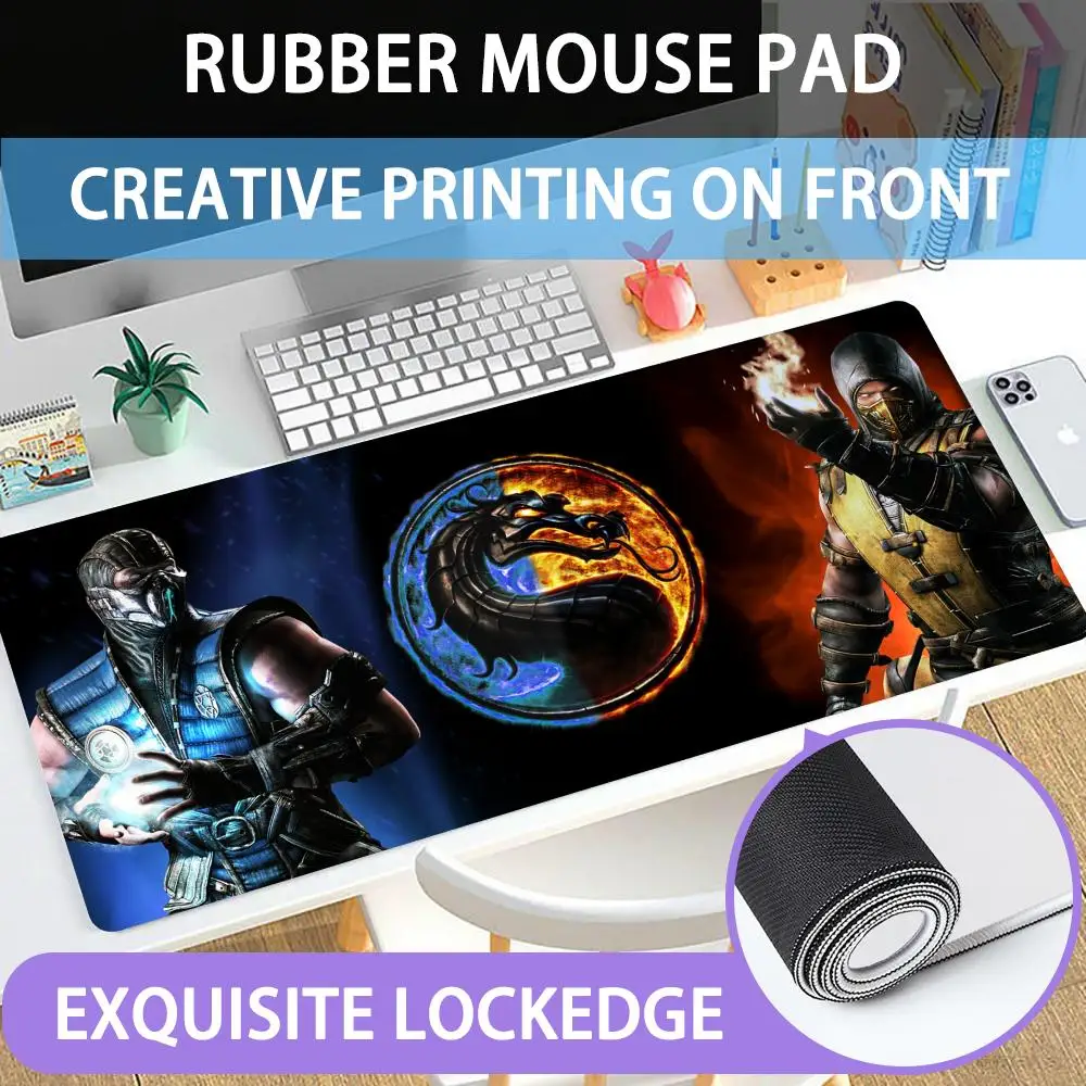 

Mouse Pad Large rubber mouse pad with lock edge computer gamer HD Fighting Skills Kombat printing desk pad keyboard pad