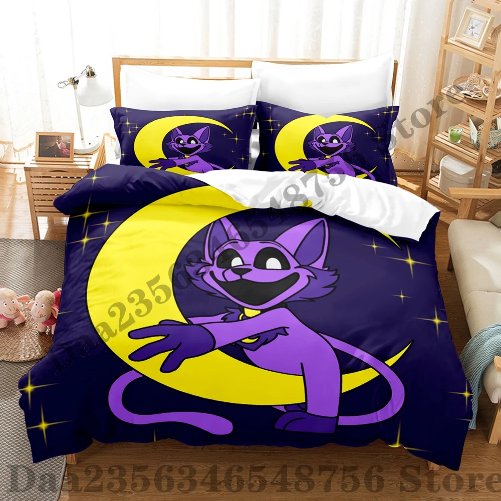 2024 Smiling Critters Bedding Set Single Twin Full Queen King Size Bed Set Adult Kid Bedroom Duvetcover Sets Anime Bed Sheet Set 5