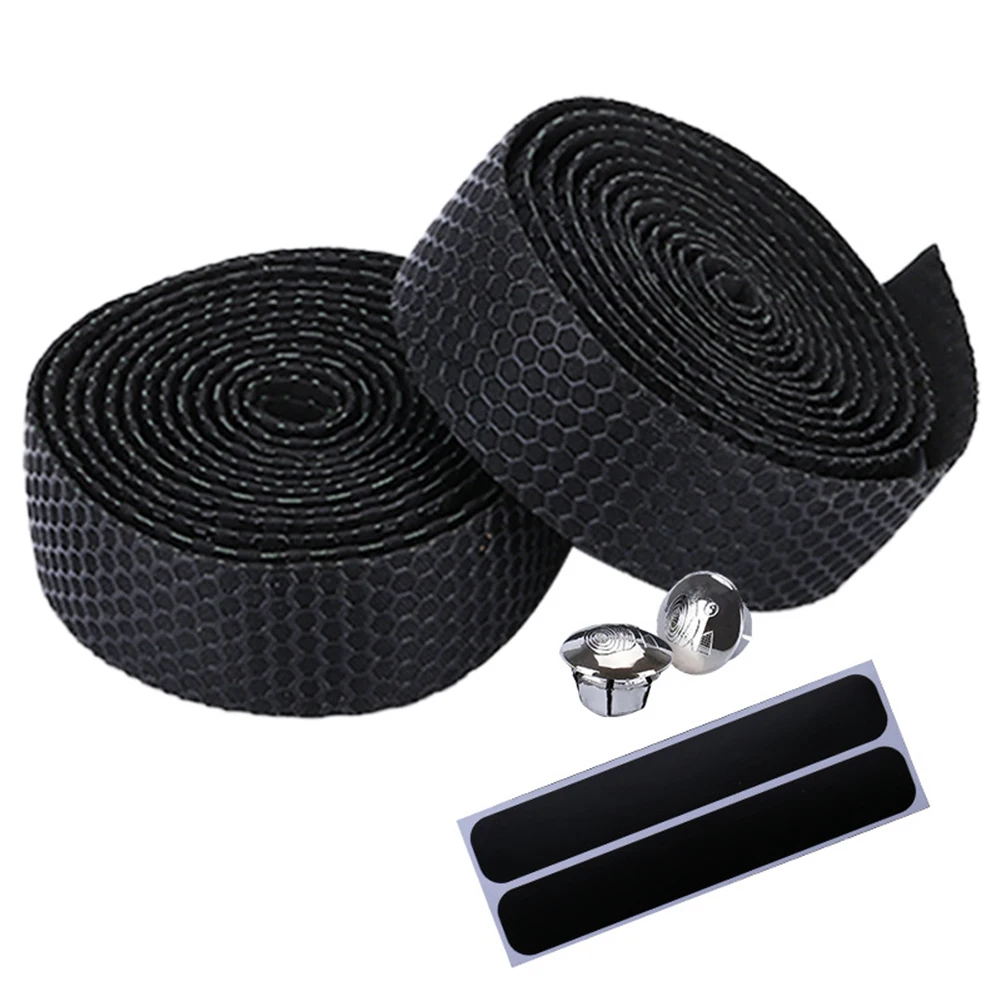 

Road Bike Handlebar Tape Anti-Slip EVA Shock Handle Bar Tape With Bar End Plugs High Density Synthetic Sponge Material 2023 New