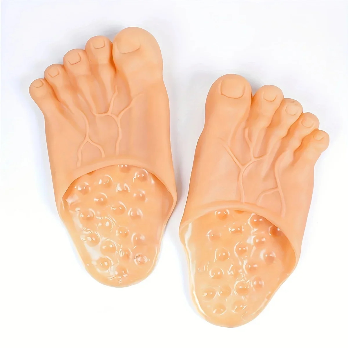 1pair Funny and Parody Slippers Prank Simulation Barefoot Shoes Big Foot Shoes Performance Shoes