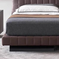 Décoration de chambre à coucher moderne pour couples, lits doubles, tête de lit à dossier souple, design nordique, cadre de lit king size, meubles de chambre à coucher 6