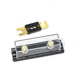 High Current Fork - Bolt Auto Fuse for Blowers, RV, and Solar Cells (Black 1set)