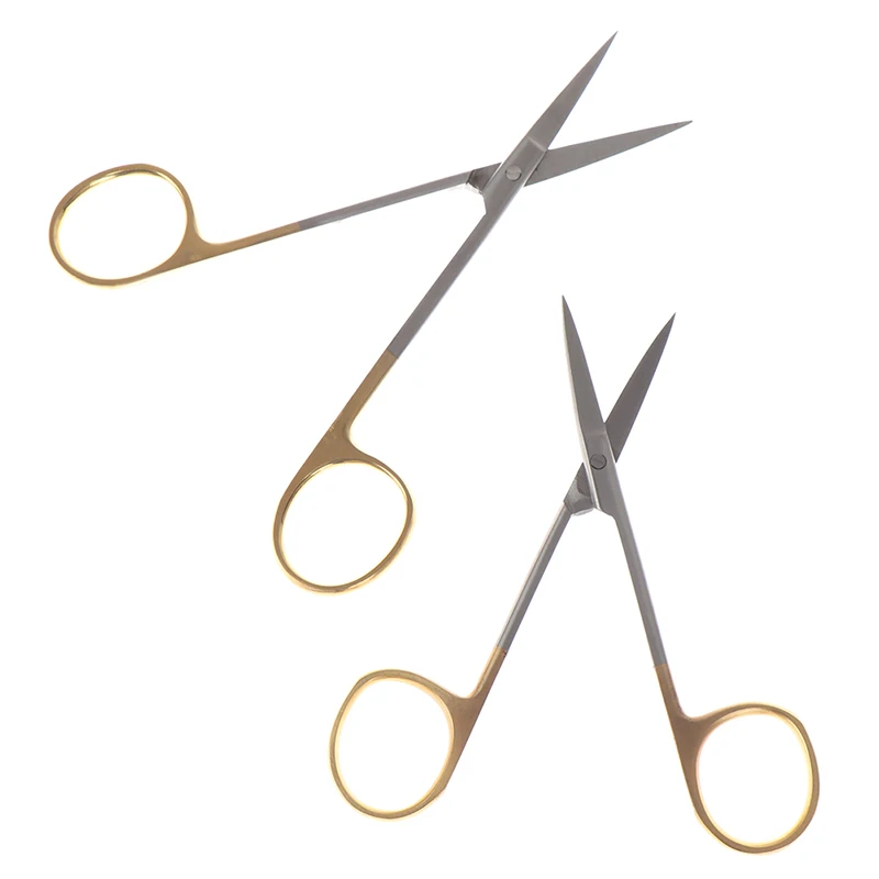 Stainless steel Dental Surgical Eye Double Eyelid Scissors Beauty Scissors Cut Tissue Scissors 12*4.5cm 2
