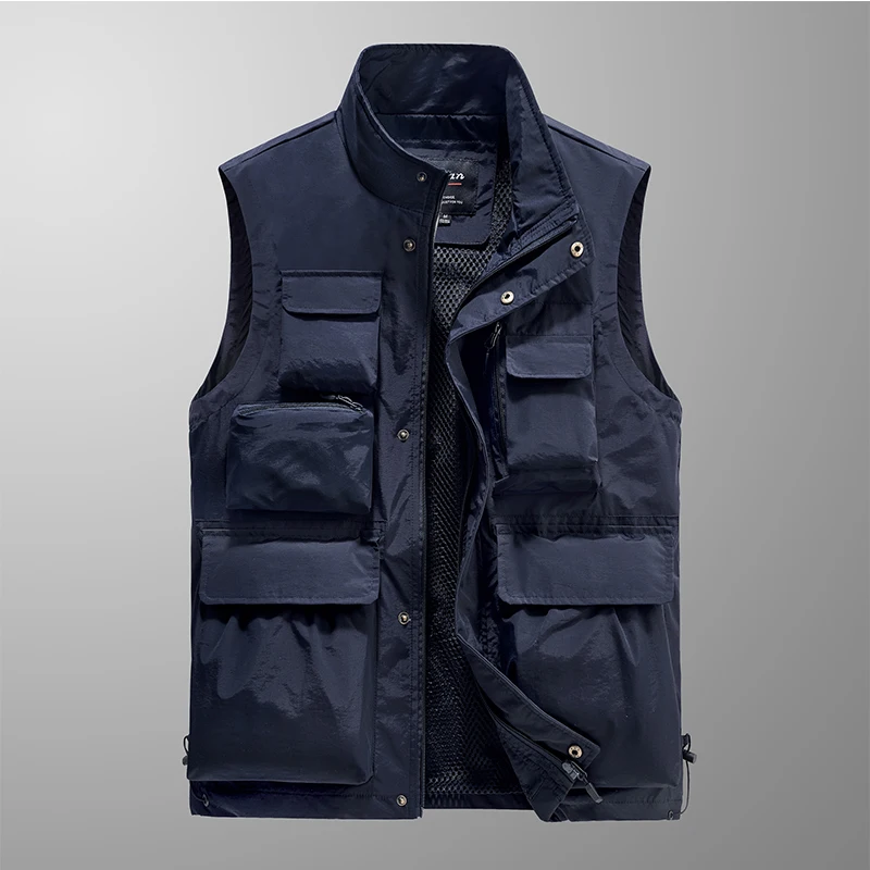 Men's Clothing Free Shipping Spring Coat Denim Vest Tactical Military Fishing Hot Winter Mesh Sleeveless Jacket Summer Coats Man