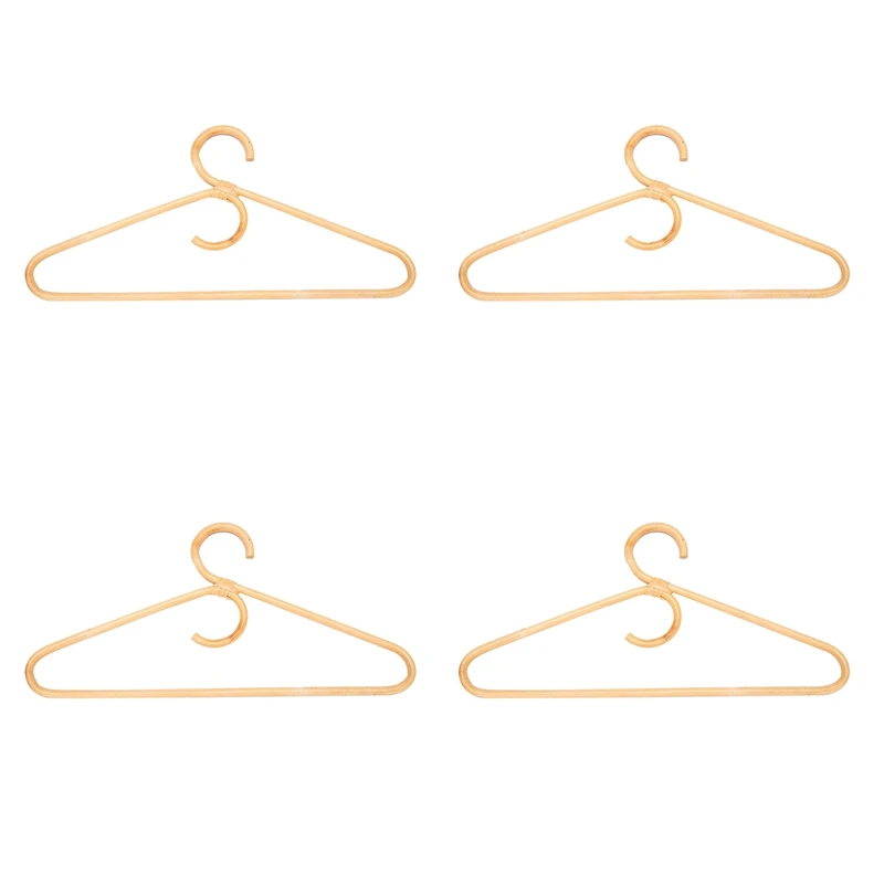 

Rattan Clothes Hanger Style,Garments Organizer,Rack Adult Hanger,Room Decoration Hanger For Your Clothes.4 Pcs