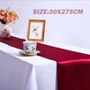 1pc Multicolor Satin Table Runner Autumn Table Runner For Dining Table Christmas Wedding Decoration Red chemble mariage 30*275cm 2