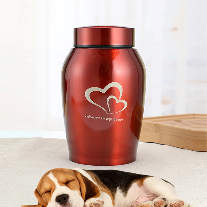 

Multi-colored Stainless Steel Dog Urns Dog Cat Bird Mouse Cremation Ashes Urn Sealed Funeral For Dogs Pet Souvenir Jar Pet Ashes