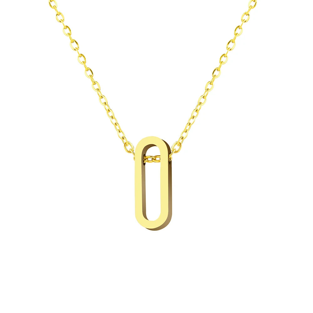 Stainless Steel Necklaces Geometric Rounded Rectangle Pendants Chains Choker Fashion Male Necklace For Women Jewelry Party Gifts - Image 5