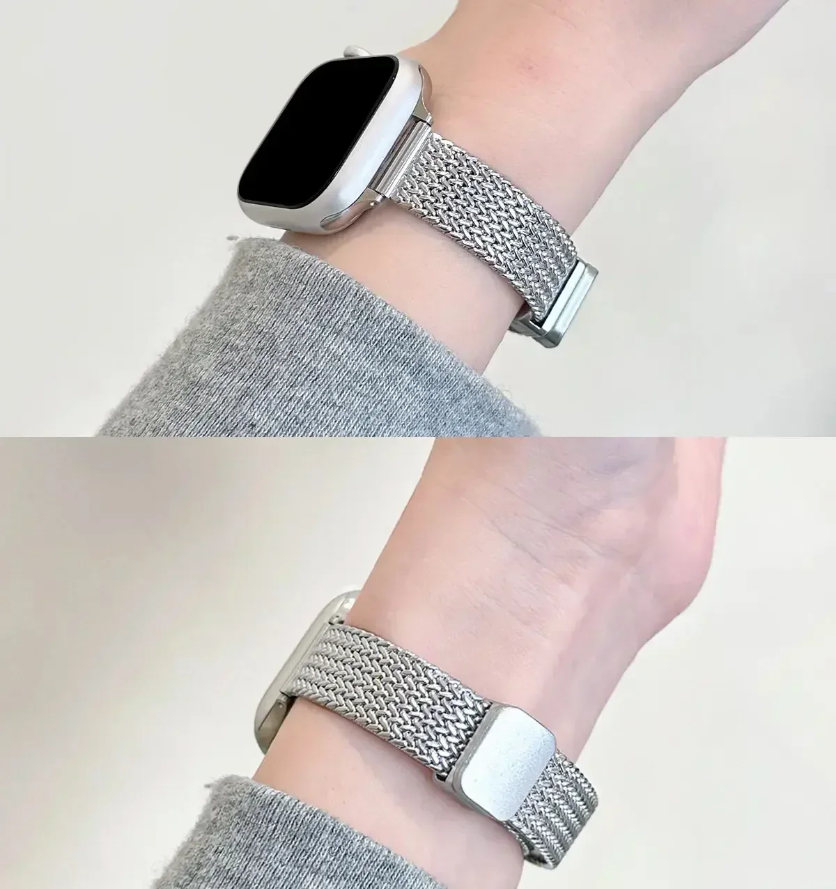 Magnetic Folding Stainless Steel Loop Band - Slim Women's Design