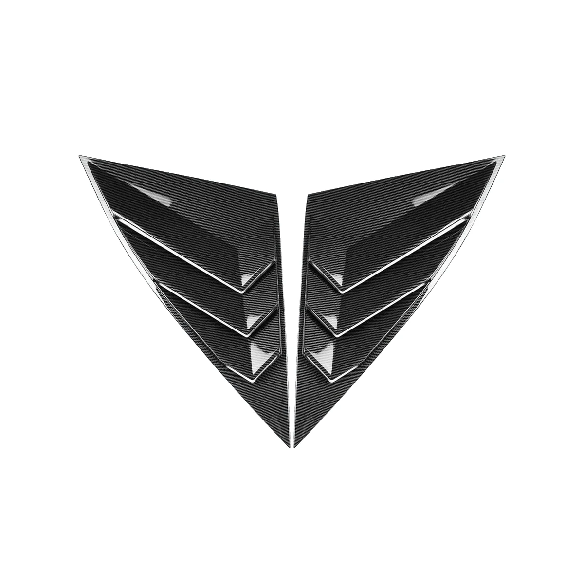 

For 2021-2023 Rear Side Window Louvers Triangular Window Glass Blinds Accessories - ABS Carbon