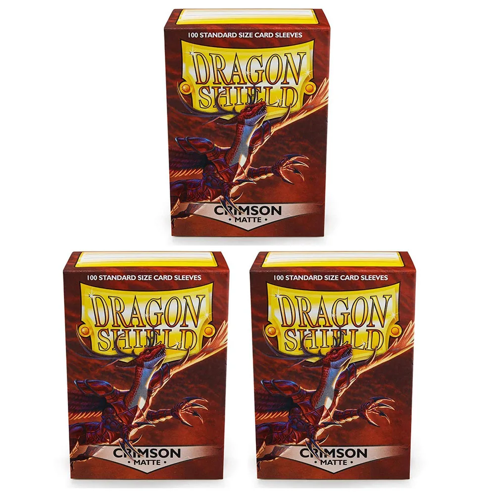 Card Protectors Sleeves 66x91mm Dragon Shield 100 PCS/BOX Crimson High Quality Cards Sleeves Board Games Cards Playing TCG Sleeves Protector