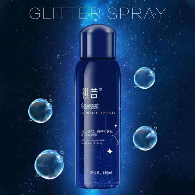 Body Glitter Glitter Spray Glitter Hairspray Glitter Spray for Skin Hair  and Body Quick Dry Waterproof and Long-Last Body Shiny Spray Holographic  Liquid Glitter Gel 60ML Blue