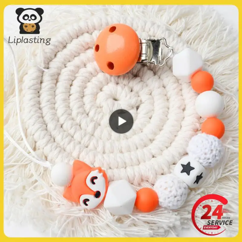 

Cartoon Pacifier Chain Anti-lost Soother Holder Pacifier Rope Pacifier Clips Chains Durable Baby Accessories Pacifier Clip Cute