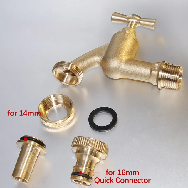 1Pc 1/2 ' 3/4 16 Mm -Es Kerti Otthoni Öntözési Csaptelep Golyószeleppárral Réz Csatlakozó Adapter Kapcsoló Szerszám - Image 6