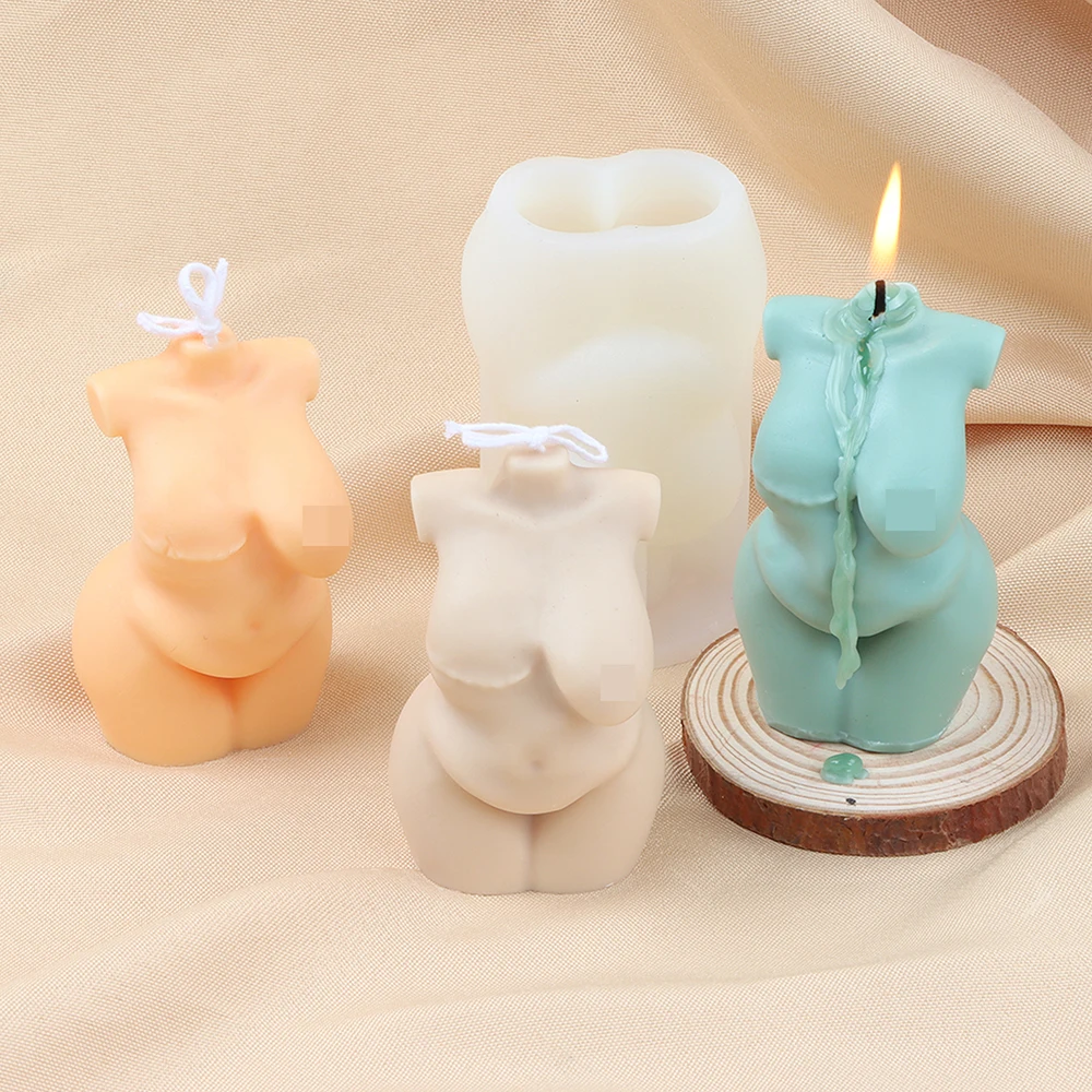 Body Candle Mould for Homemade Soy Wax Art Silicone for Mould Making Woman 3D Women Body Silicone Mould 
