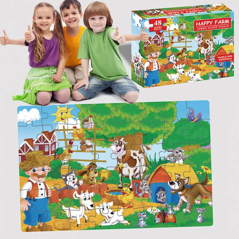 48 Pieces Puzzle Jigsaw Marine Animals Decompress Educational Toys for Adult Children Creative Puzzle Game Gift P460 4