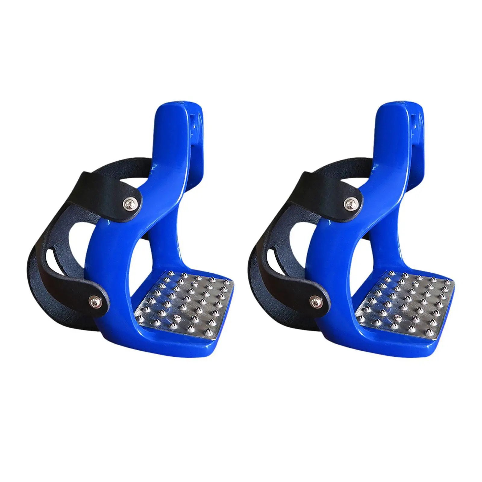 2x Horse Riding Stirrups, Horse Saddle Stirrups, Professional Aluminum English Riding Protection Saddle for Equestrian 6