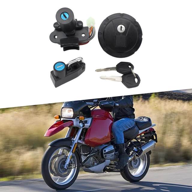 Fuel Gas Tank Cap Lock Cover with Keys Sturdy Accessories for Kawasaki Klx250 Klx250SF Easily Install Motorbike Spare Parts