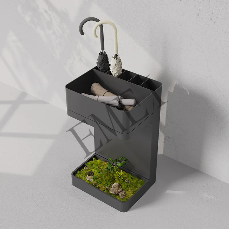 Stainless steel umbrella barrel, creative commercial umbrella stand