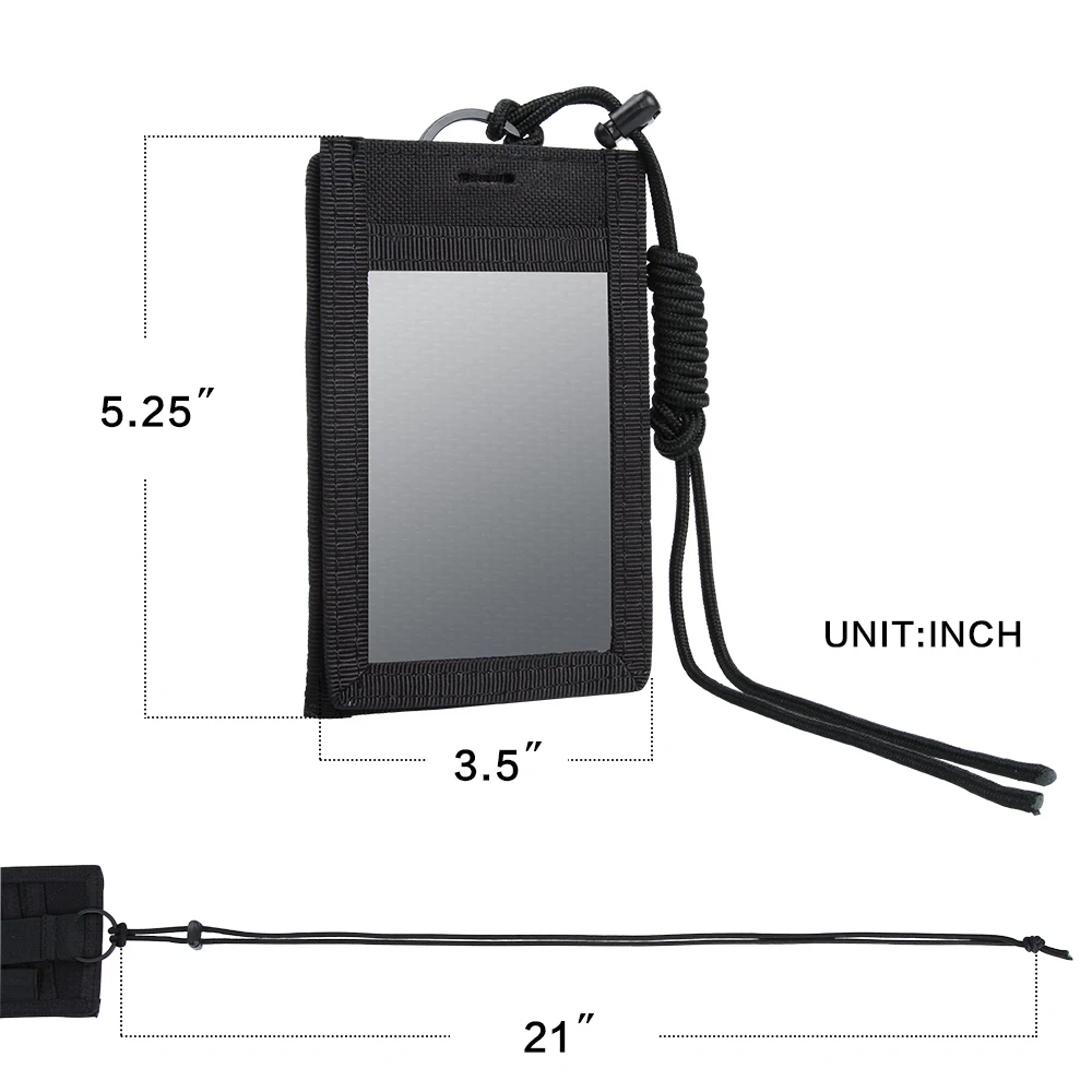 EXCELLENT ELITE SPANKER Tactical ID Card Credit Card Set Two in One with Adjustable Lanyard Holder Card Set 2