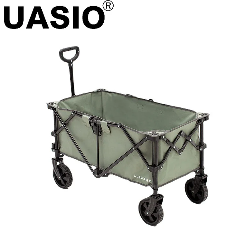 RV Outdoor Camping Portable Folding Cart for Hiking Picnic Adjustable Trolley Pull-Cart Shopping Cart Luggage Outdoor Supplies