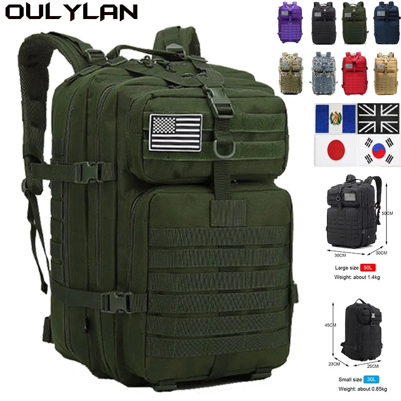 

Oulylan Hiking Bags 900D Nylon Military 30L/50L Tactical Men Backpack Outdoor Trekking Hunting Bag Waterproof Camping