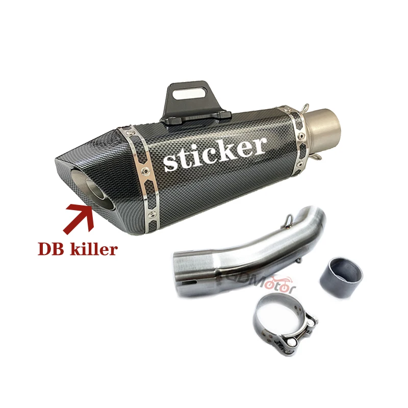 Motorcycle Full Exhaust System Slip For DUKE kTM 390 Adventure Husqvarna 401 2020 2021 Middle Link Pipe Connecting 51mm muffler - Image 4