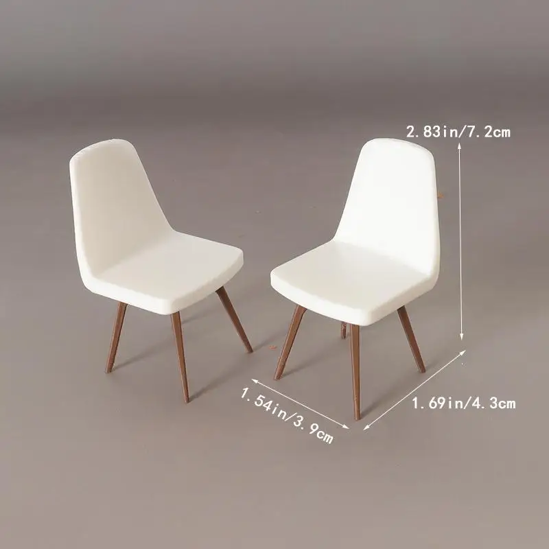 1/12 Dollhouse Mini Chair Model - Simulation Micro Furniture Decoration Dolls House Scene Construction Props Toy Accessories