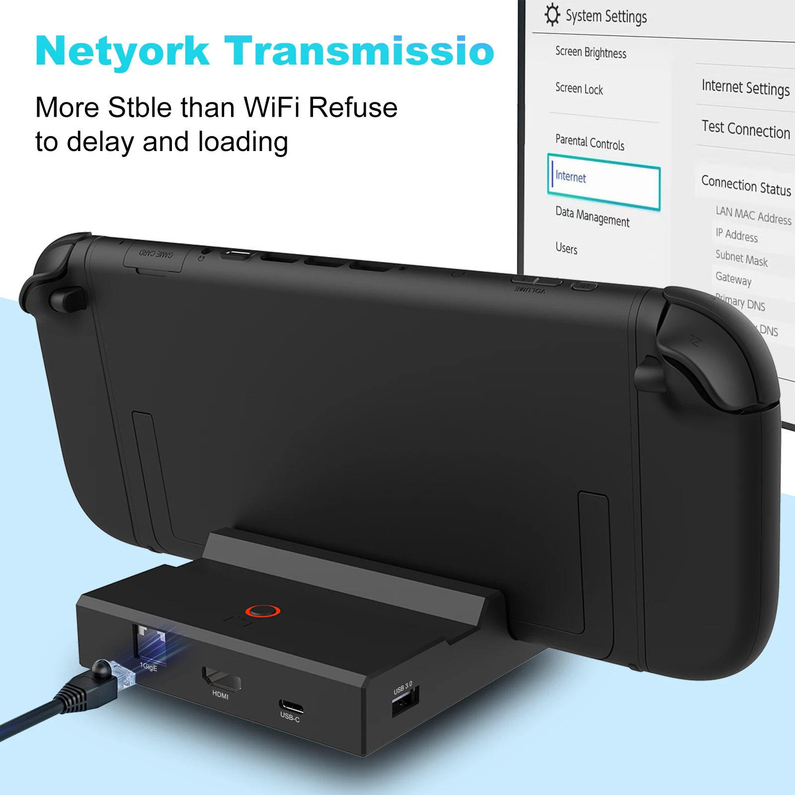 스위치 2용 TV 도킹 스테이션 RCW308, FHD 포트가 있는 휴대용 충전 스탠드, 추가 USB 3.0 포트 2개, 4K HD 디스플레이