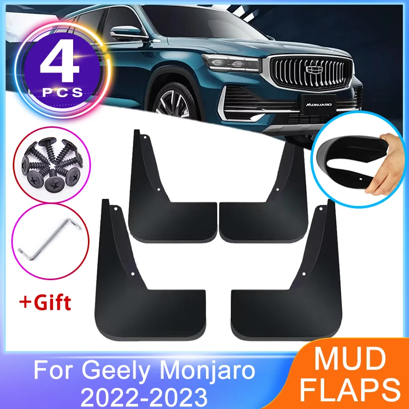 

4Pcs Mudguards For Geely Monjaro Xingyue L KX11 2022 2023 Front Rear Mudflaps Wheel Fenders Car Accessories Anti-splash Mud Flap