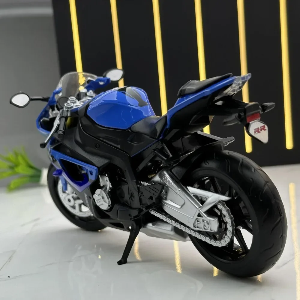 

1:12 BMW S1000RR Строительная игрушка из сплава, сверхмощный мотоцикл, искусственная Коллекция игрушек, подарки для мальчиков