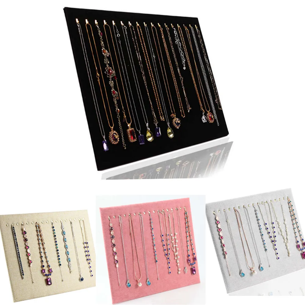17 Hooks Jewelry Box Stand Holder Rack for Necklaces Bracelet Chain ...